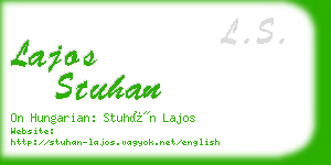 lajos stuhan business card